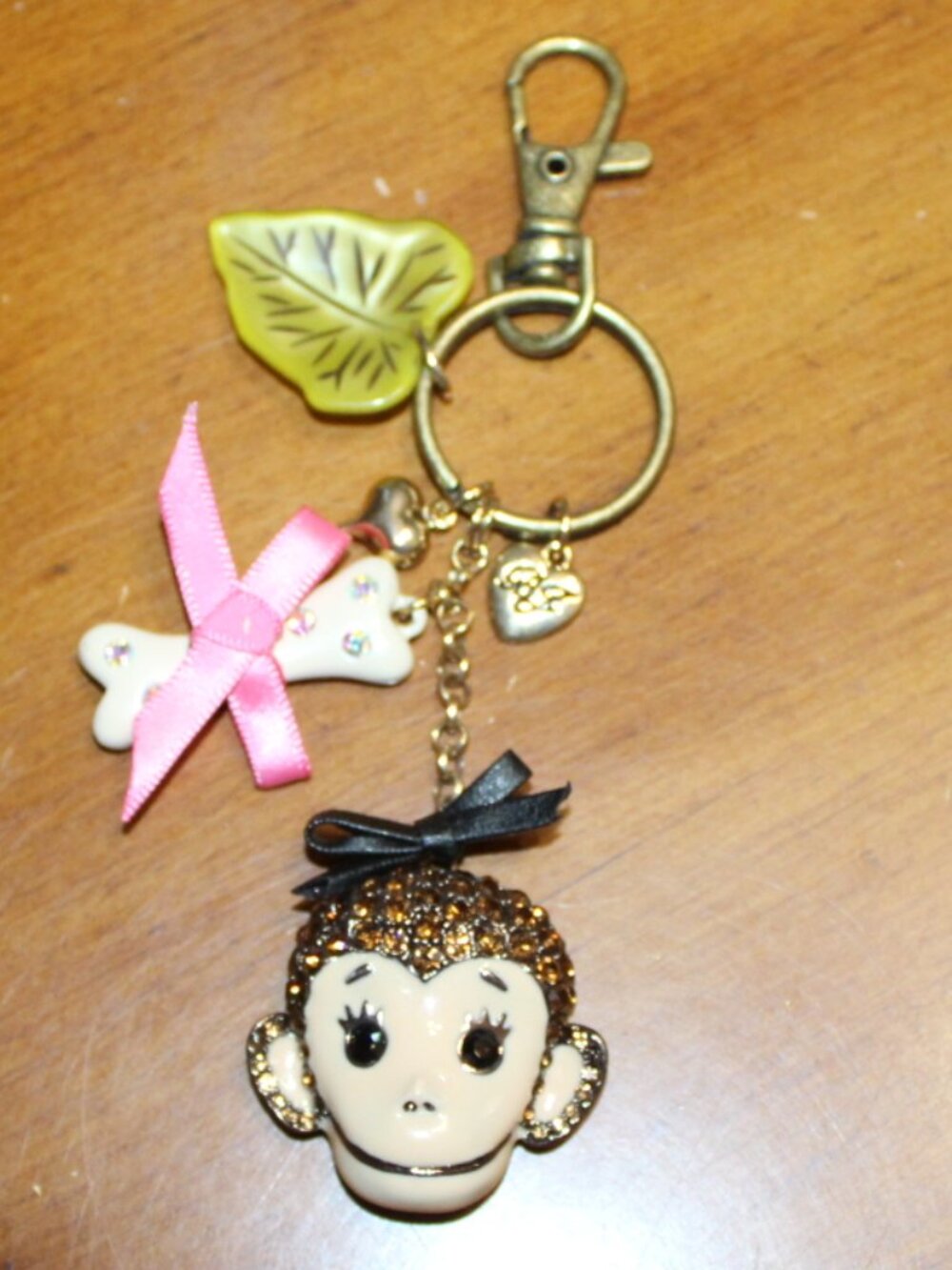 NWOT Betsey Johnson Monkey bag charm/key chain FUN!